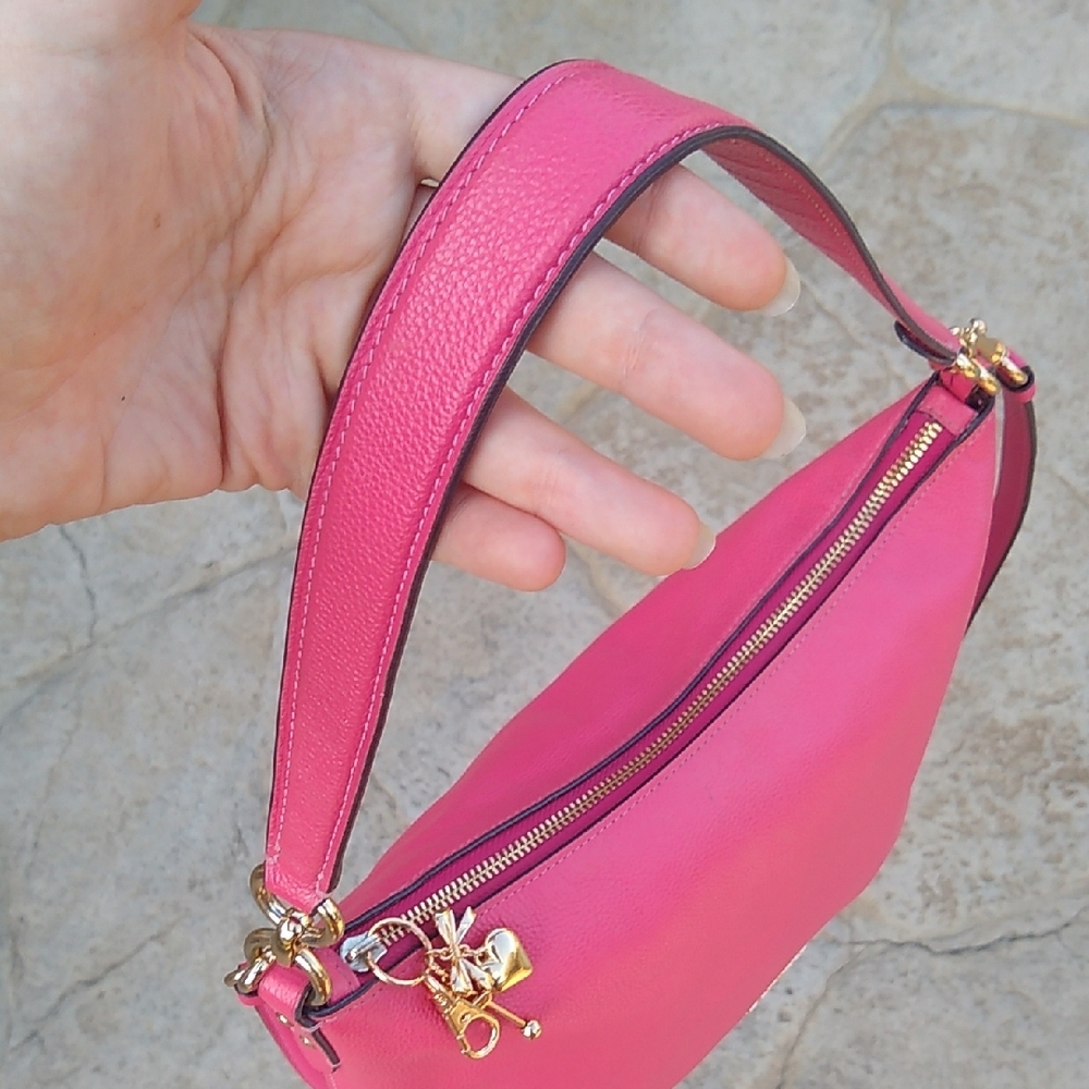 Coach Pink Skylar Hobo Bag With Unbranded Fashion Zipper Pull - Picture 11 of 16